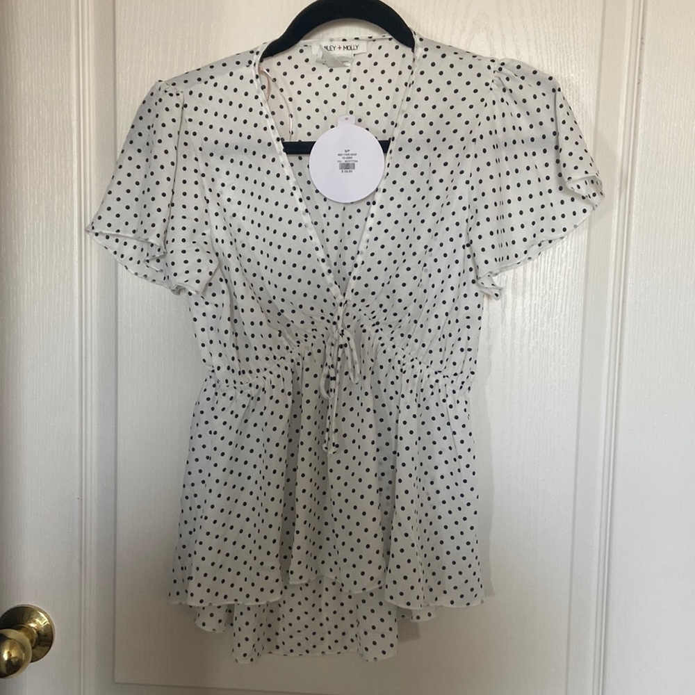 Polka Dot Blouse Small